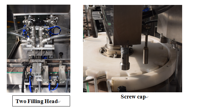 KPGX-1 şûşeya syrup makîneya narkotîkê ya dagirtin û şilandinê
