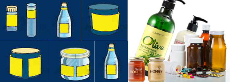 T Makîneya Labelkirina Container Round Automated Round Type vertikal